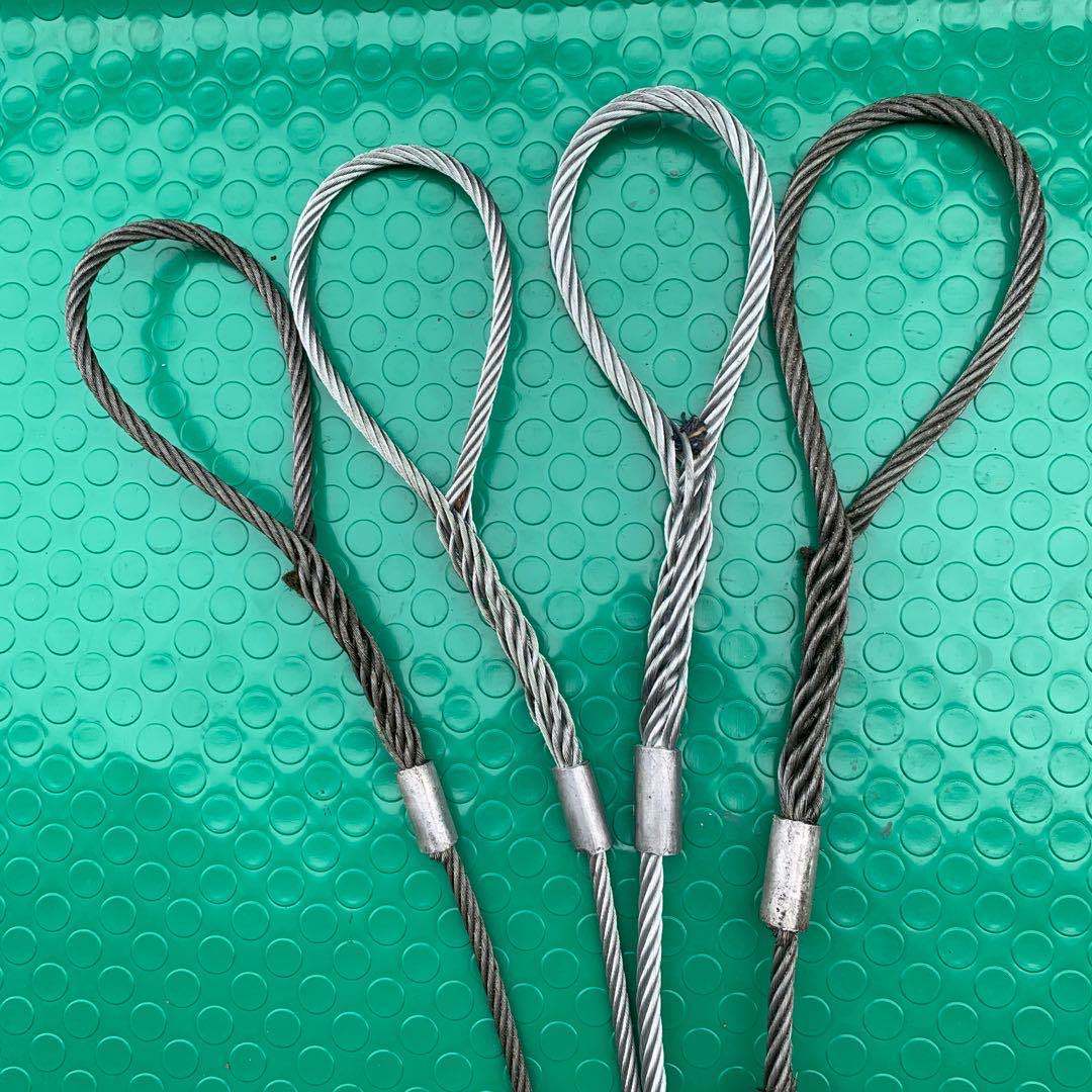 汽车牵引拖车绳器货车绑带手工编头加机器压制钢丝绳吊具索具起重工具