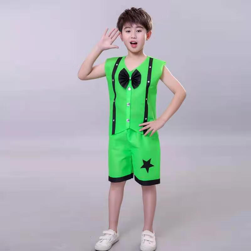 时装秀服装diy手工材料幼儿园亲子走秀环保时装秀衣服女 绿色孔雀裙