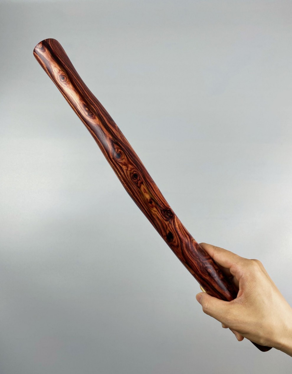 按摩背部木棍紫檀柳鬼脸随型把玩防身短棍棒腰部颈椎敲打神器健身 40