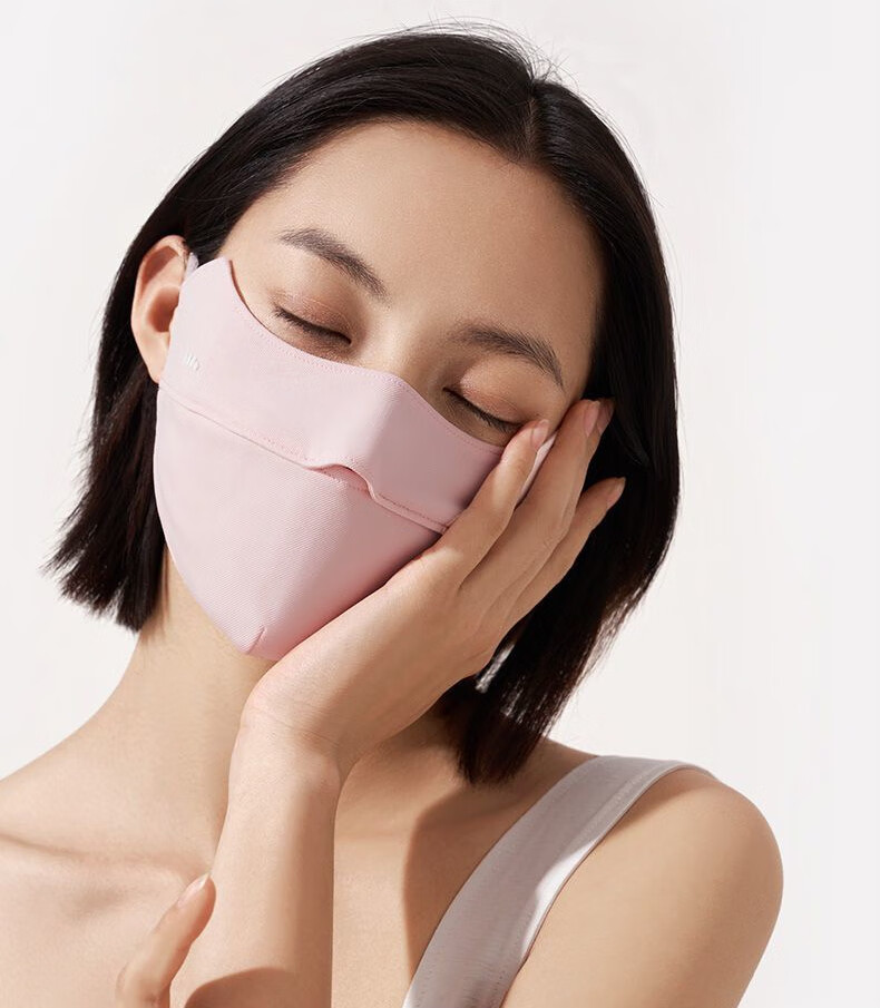 qiced新品跑步口罩夏天口罩女护眼角立体跑步骑车透气可水洗脸罩面罩