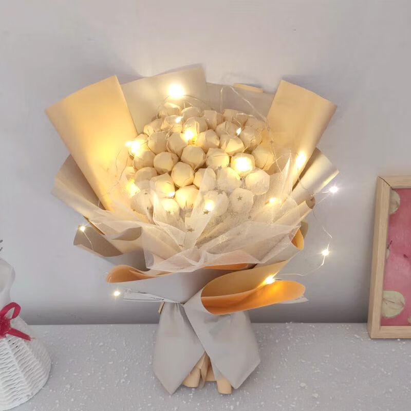 糖果球花束灯棒棒糖99颗真知棒小猪佩奇零食礼物38女王情人节520成品