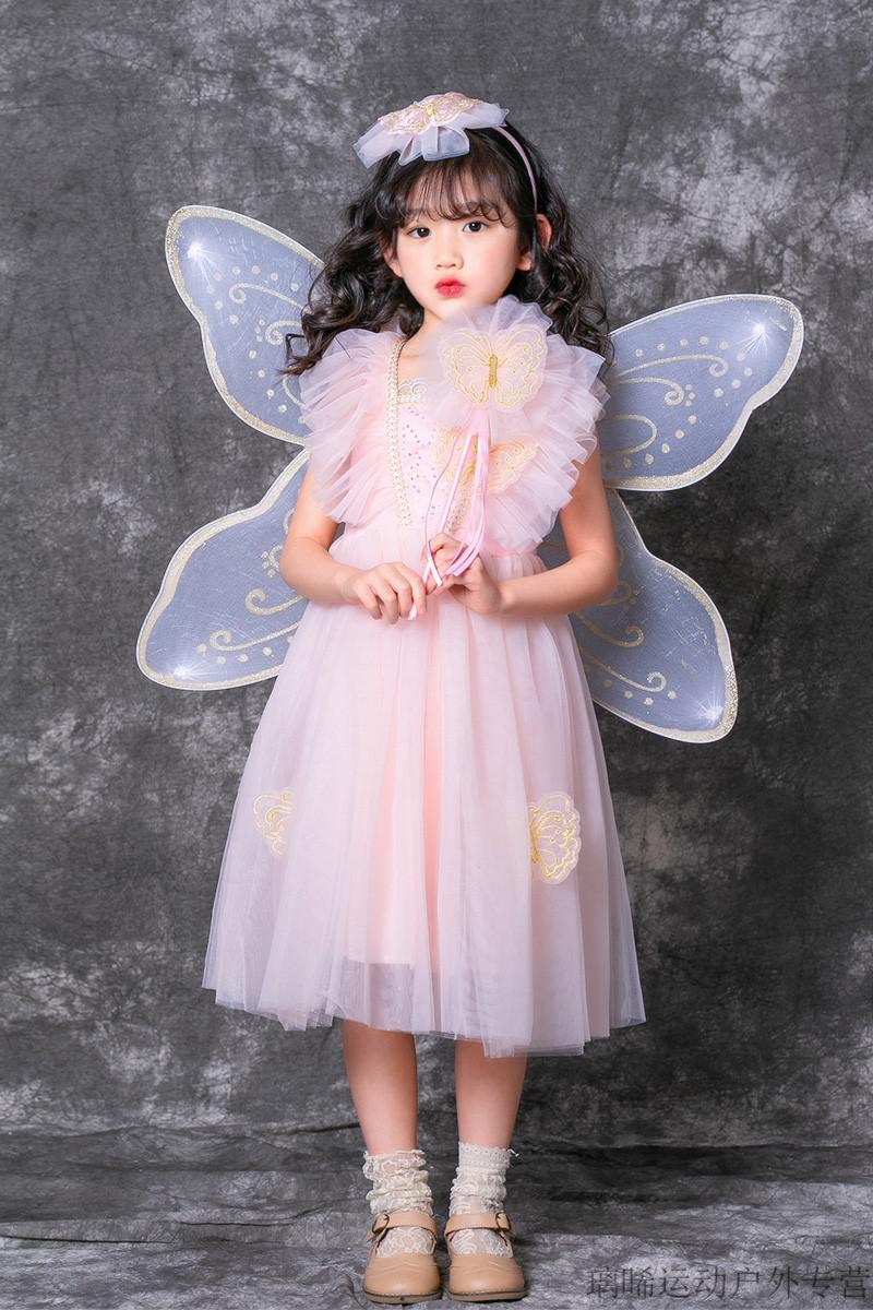 六一儿童节的服装连衣裙2022六一节儿童服装女童蝴蝶花仙子装扮女孩