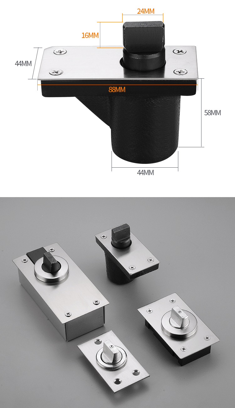360度旋转门地轴小地弹簧隐藏式门轴玻璃门木门小型地簧暗装地铰a款