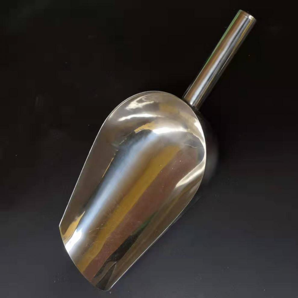 加厚大号不锈钢饲料铲料勺塑料瓢料斗猪牛羊鸡鹅用添料铲 不锈钢料铲