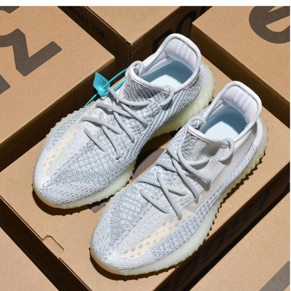 yq弋乔轻奢椰子鞋350芝麻灰秋季透气软底灰色男鞋女鞋莆田正版跑步鞋