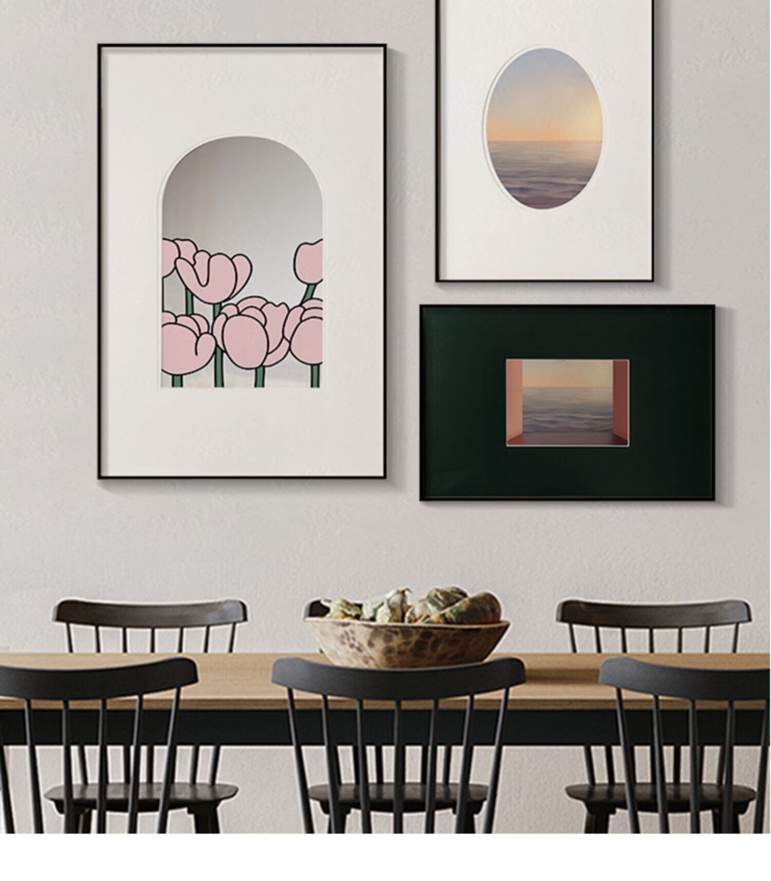 温妤(wxpyu)郁金香镜面创意亚克力摆画墙饰挂画感玄关现代简约北欧