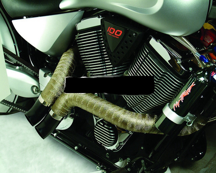 醉米 适用摩托车排气管隔热带芭蕉布防烫汽车隔音隔热棉耐高温消音器