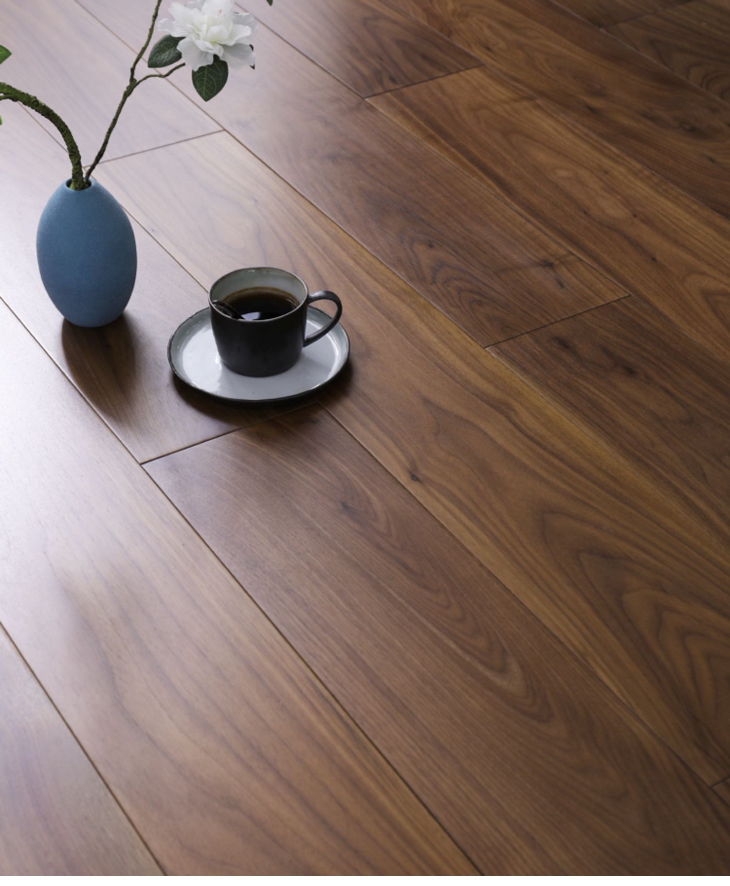 北美黑胡桃 实木地板锁扣 免龙骨 卧室原木家用 黑胡桃-新三层实木1.