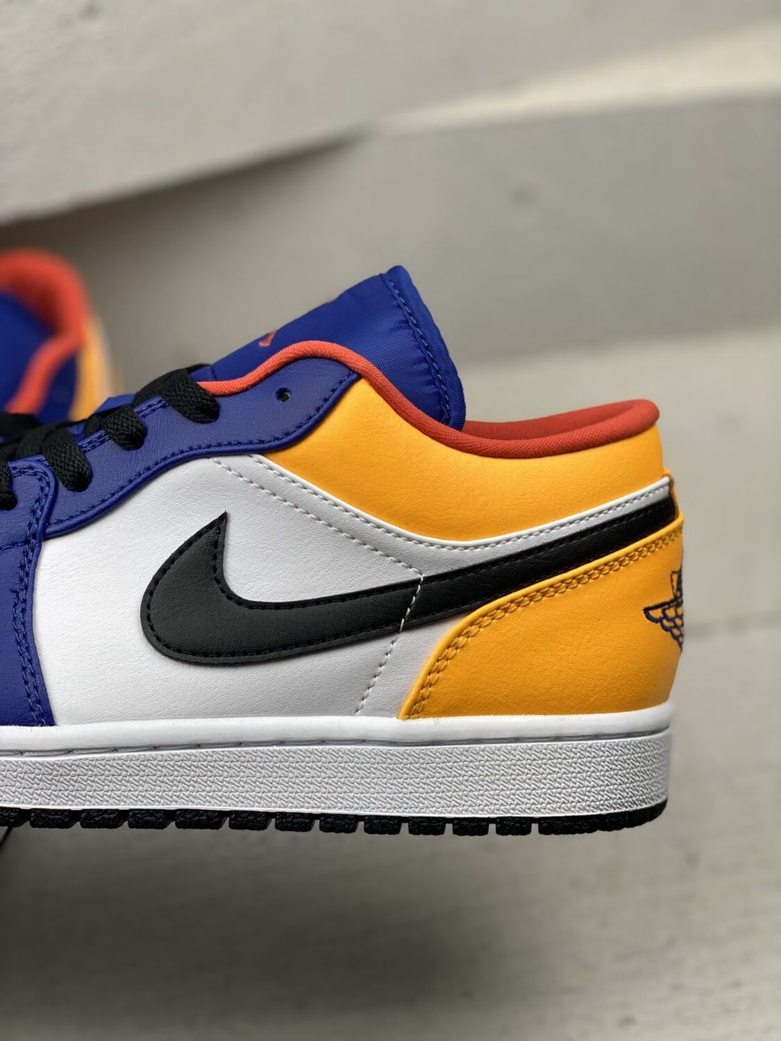 店】蓝黄湖人休闲运动低帮板鞋男女复古篮球鞋553558-123 耐·克aj