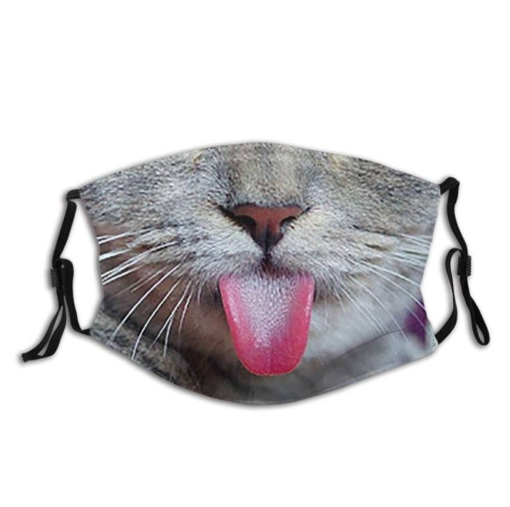 动物脸口罩社死嘴巴神奇柯基狗图案猫趣味搞笑吐舌头创意可爱卡通