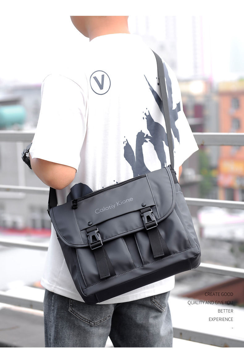 ck男包2022斜挎大容量防水耐磨邮差包中老年男士出游单肩背包潮 ck