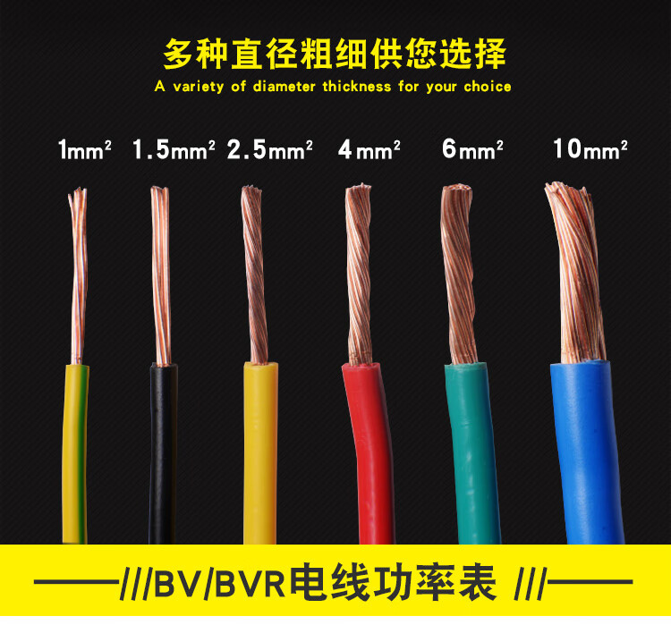 5 4 610平方软电线bv单芯铜心耐温硬线 bvr多芯软线红色4平