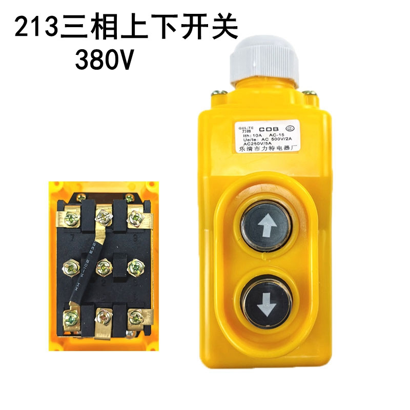 電動葫蘆升降機小吊機220v微型開關家用遠程按鈕開關上下手柄380v匠盾