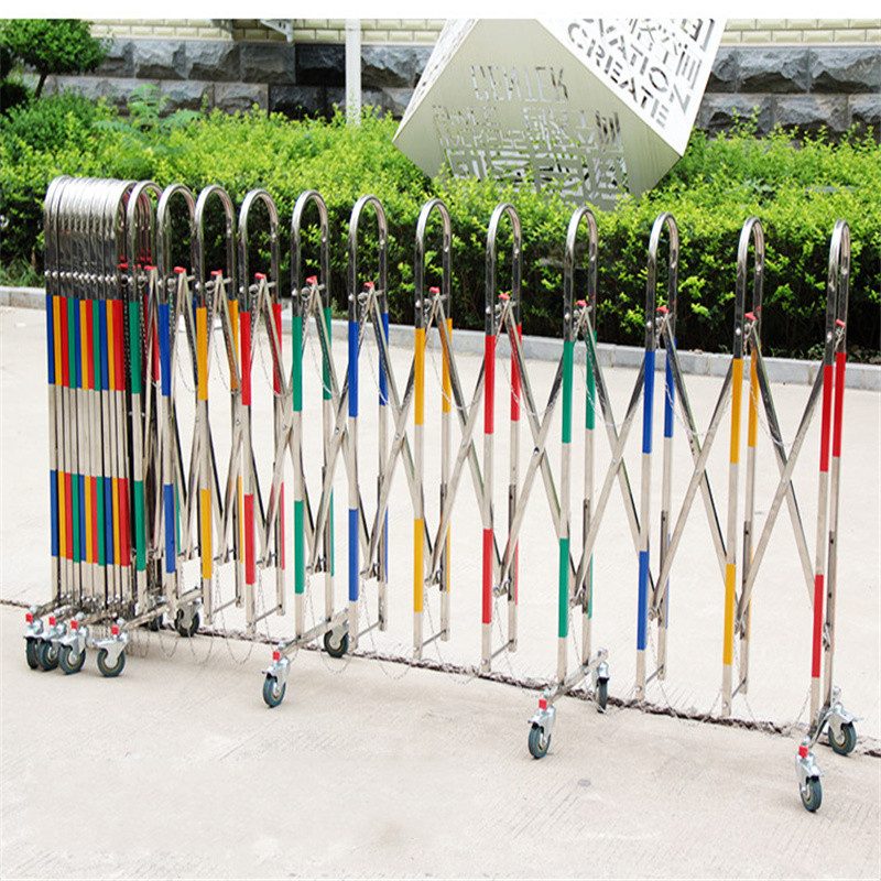 不锈钢伸缩围栏电力道路施工可移动折叠防护幼儿园户外活动隔离栏 片