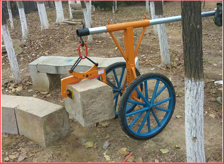 路沿石夹子路牙石吊具大理石夹石板夹路边石搬运安装路缘石用推车开口