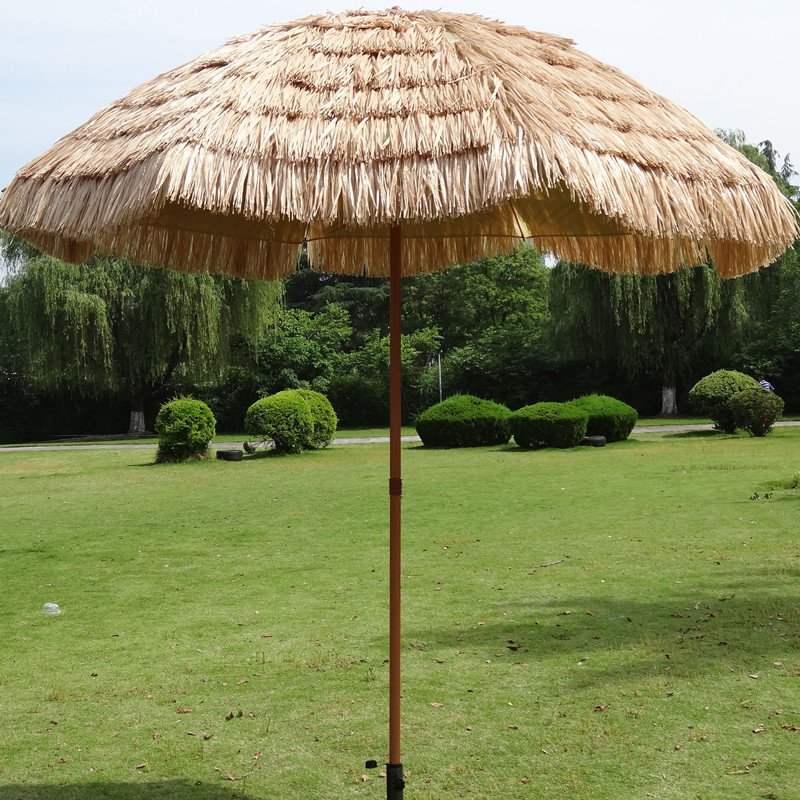 可狄大户外遮阳伞折叠太阳伞沙滩伞稻草伞茅草伞景区伞雨伞别墅庭院伞