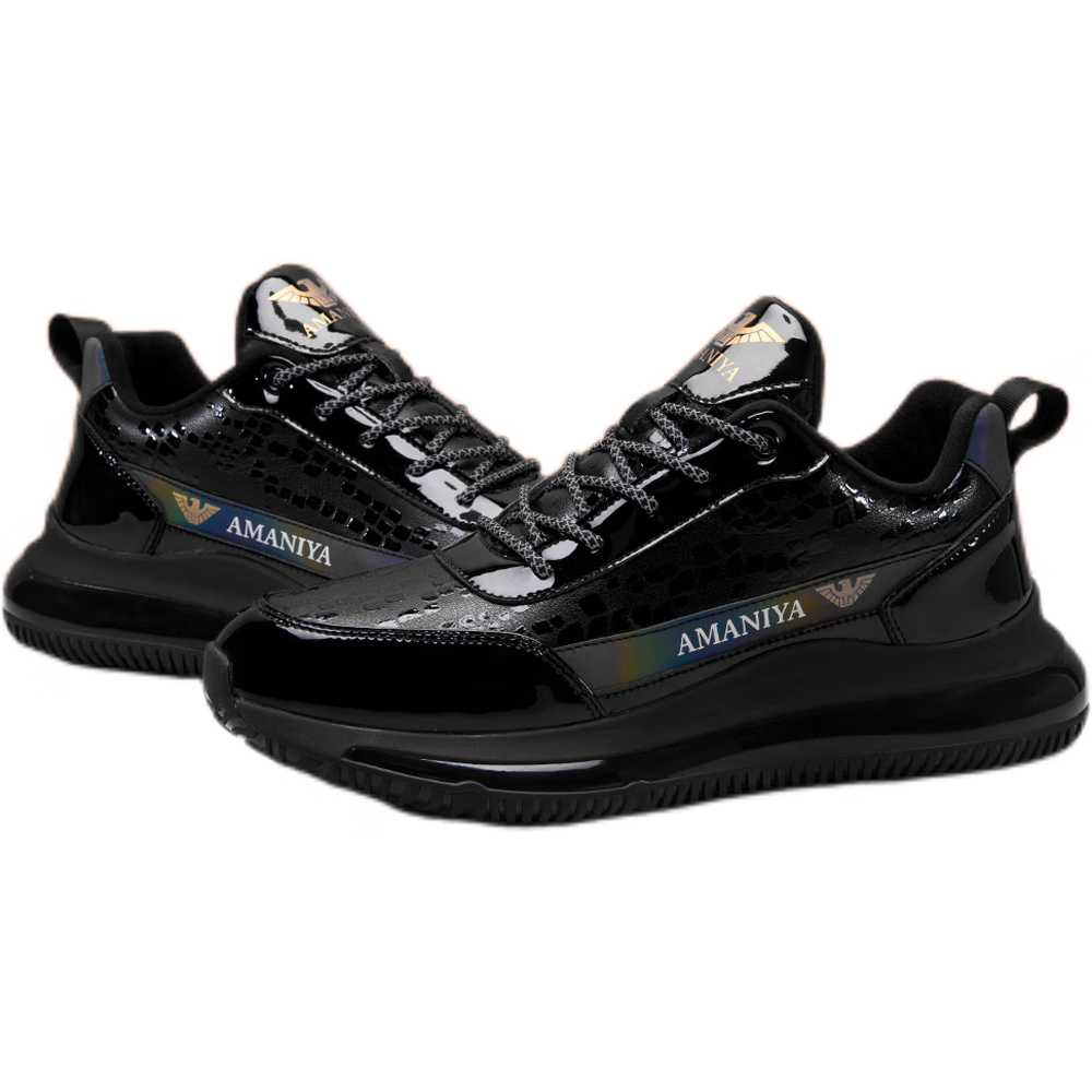 德洛迪联名阿·玛·尼同款男款休闲运动鞋防水皮面舒适轻便防臭