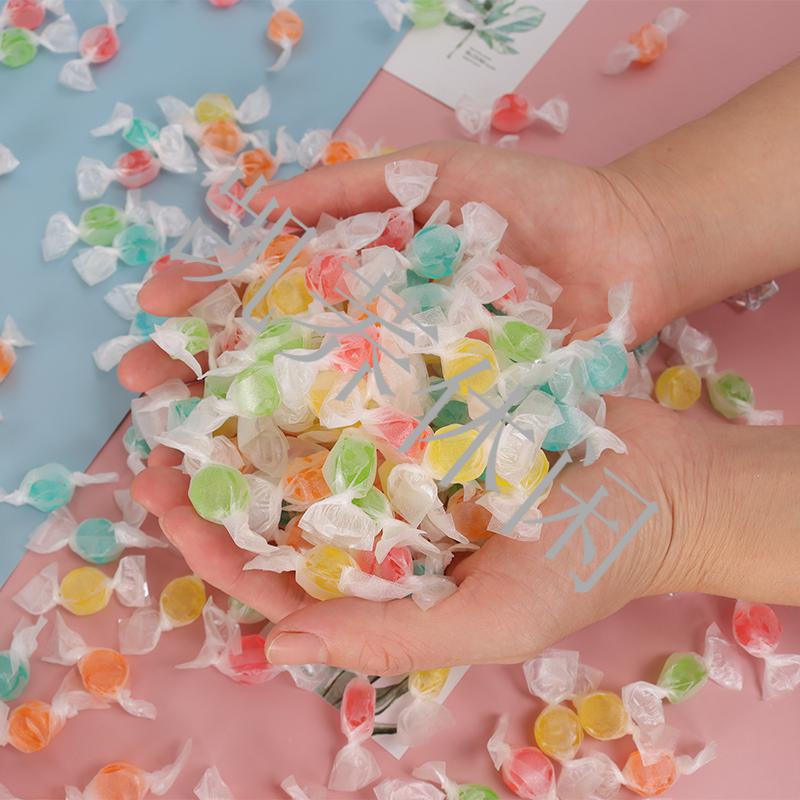 2500克千纸鹤水果糖4s店酒店招待顾客用糖休闲糖薄荷2500克莹白磨砂千