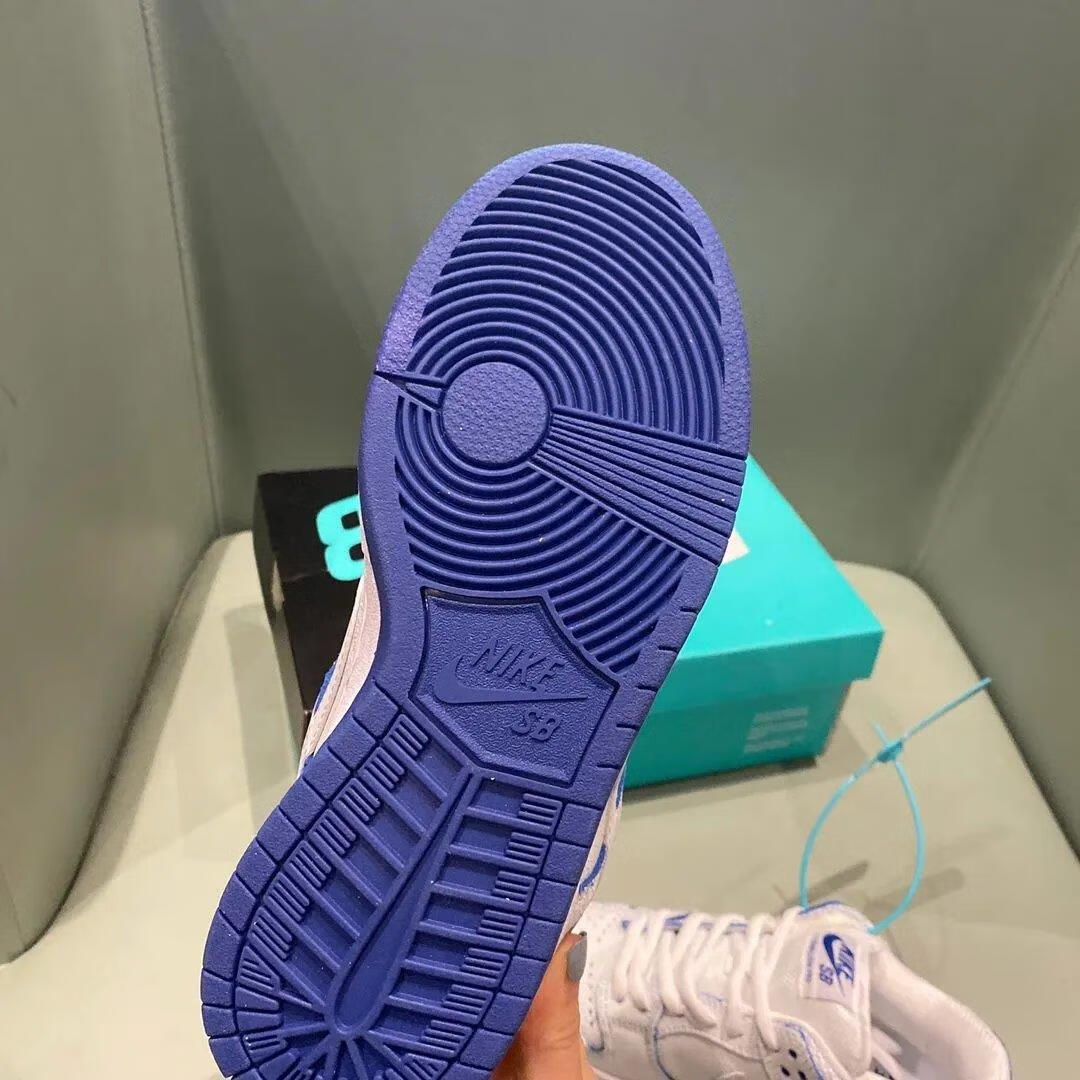 sb dunk青花瓷白蓝爆裂纹扣扣乐板鞋女低帮鞋情侣款运动【10月10 dunk