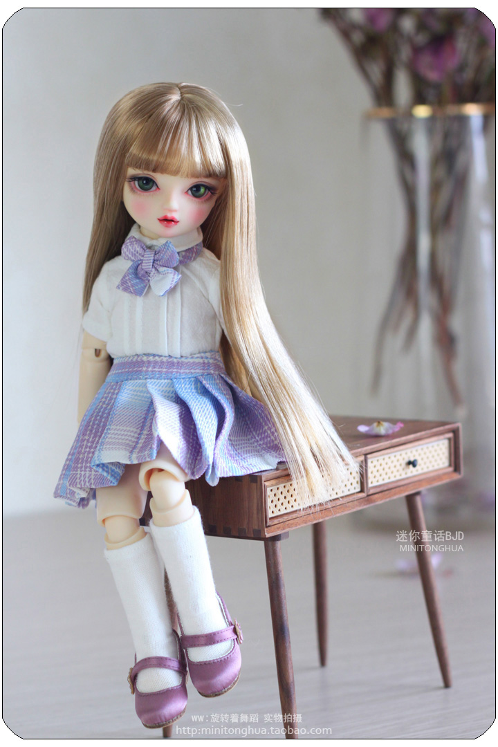 启画堂bjd娃娃牛奶丝发排小布blythe假发15厘米25厘米现货棉花娃娃兵