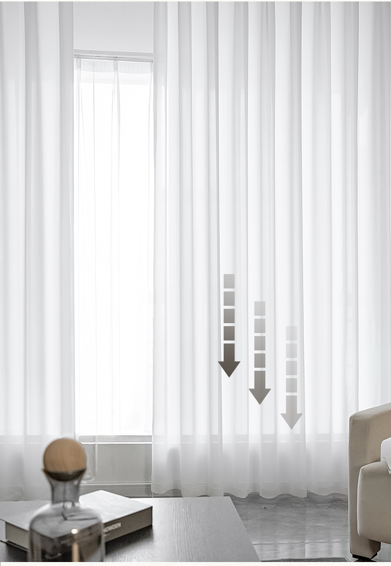 绒纱帘透光不透人白纱窗纱客厅白色2021年新款纱幔窗帘轻奢沙莉莉纱