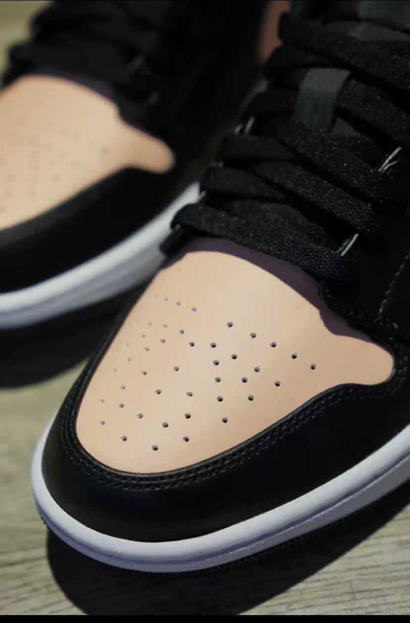 旗舰官方同款aj1 low crimson tint 黑粉脚趾 男女同款 低帮百搭 休闲