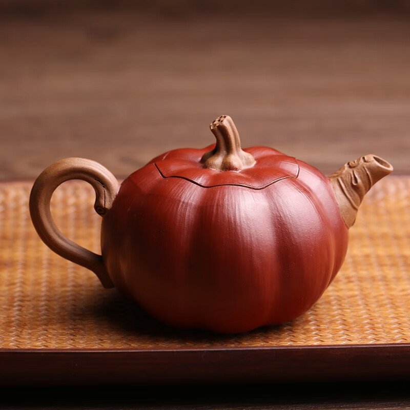 南瓜壶紫砂壶宜兴紫砂壶南瓜壶丰收仿生器花器纯全手工名家泡茶小品壶