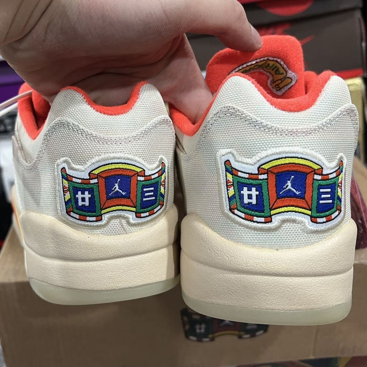 莆田纯原aj5白红撕撕乐中国年男女同款休闲运动鞋 白红 40【图片 价格