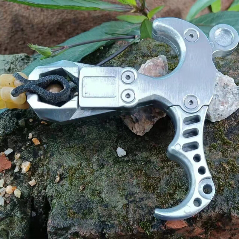 方之豪304不锈钢夹弹器撒放器散放器撒发器发射器全金属自动回归位