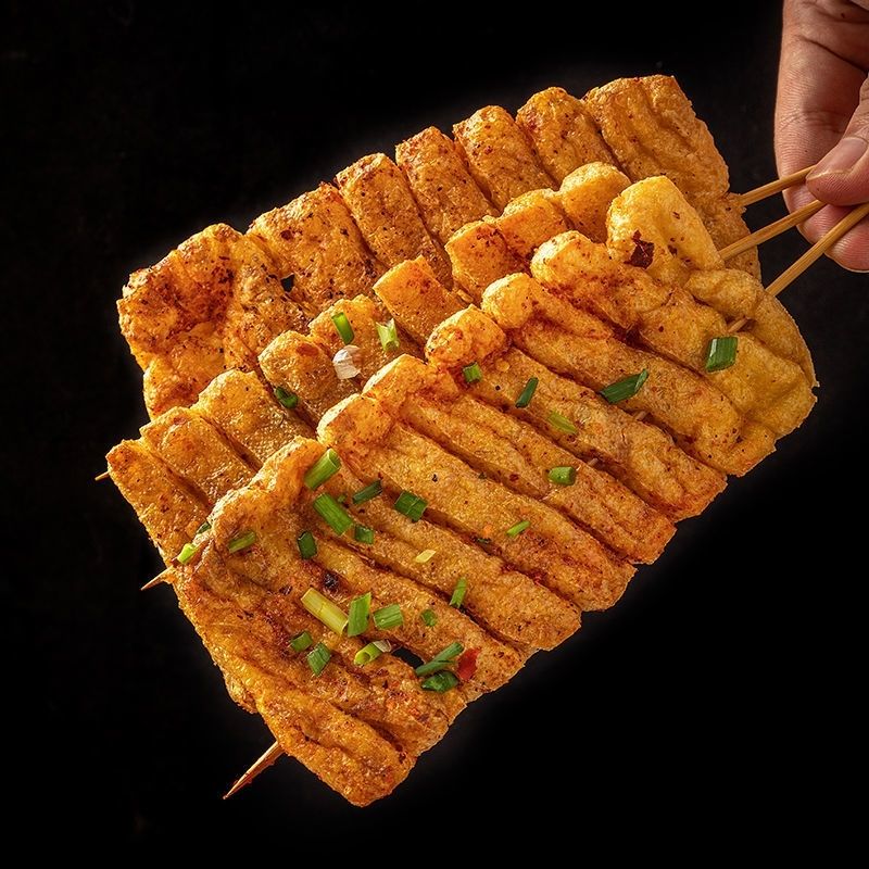 冷冻豆腐串20串包烧烤串豆串兰花干豆腐关东煮麻辣烫商用火锅串豆腐串