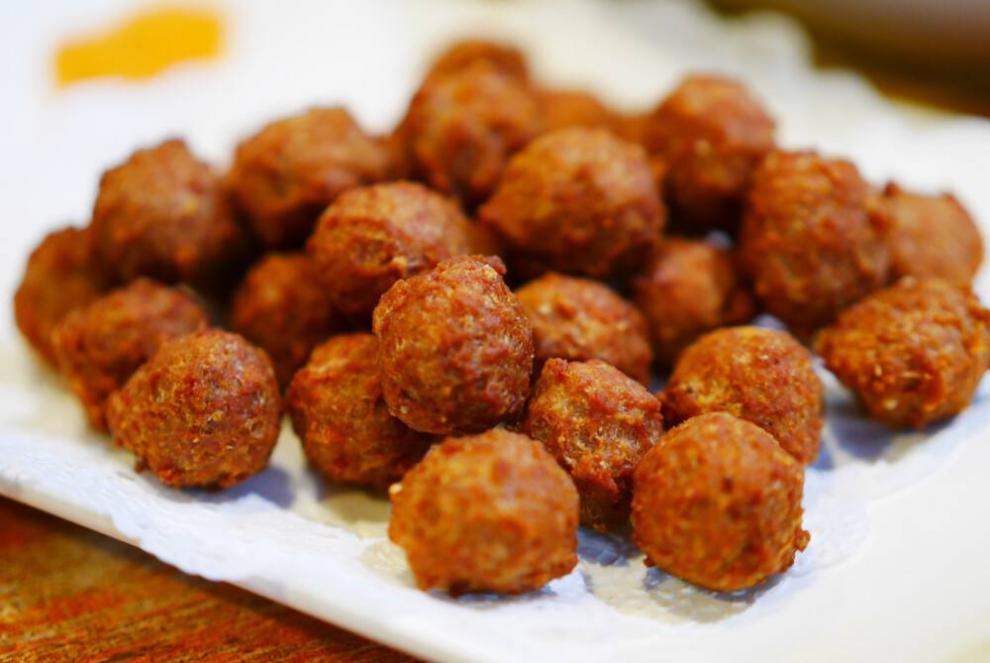 黄陂三鲜肉圆子 湖北特产 500克/件 油炸纯猪肉丸子 肉圆子肉糕鱼丸