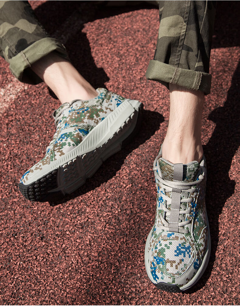 新式迷彩跑鞋07a作训鞋迷彩鞋男运动军训跑步解放鞋07迷彩作训鞋17