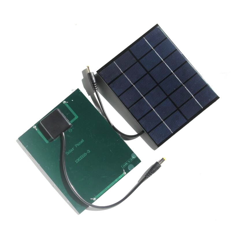 guarci2w6v太阳能电池板太阳能灯专用板dc5521输出可充37v电池2w6vdc