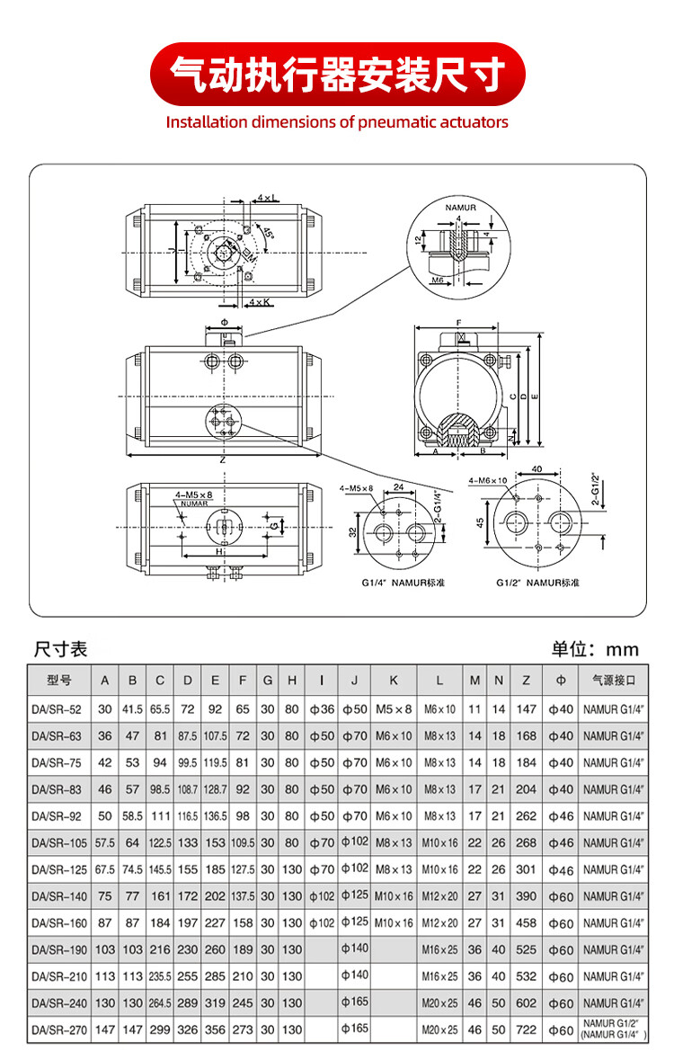 气动阀门执行器atgt蝶阀球阀执行器气动阀门执行机构气动头双作用gt75