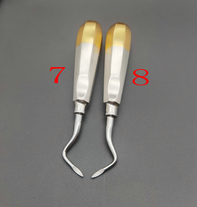 金柄牙科微创拔牙挺根尖挺拔牙锥子钳拆牙挺丁字挺牙骨锤智齿埋伏 12