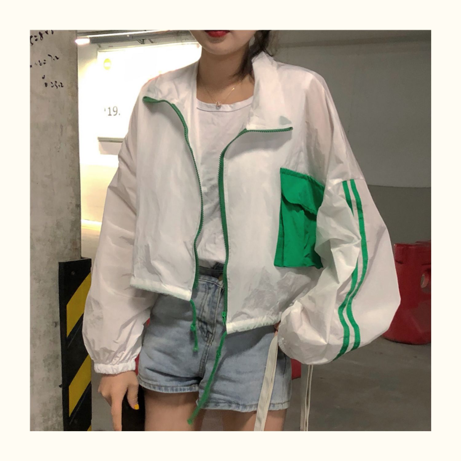 薄款防晒衣女夏季2022新款透气短款长袖上衣防晒外套皮肤衣白色2xl