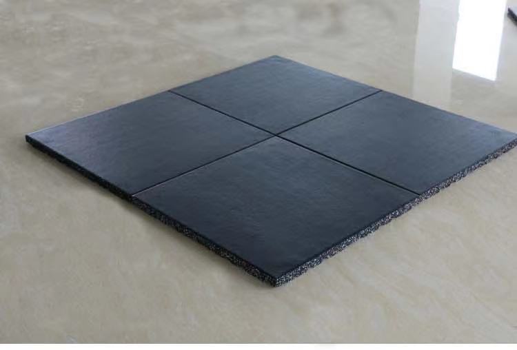 健身房橡胶隔音地垫室内拼接大面积防震运动地板跳绳减震地胶 2公分爆