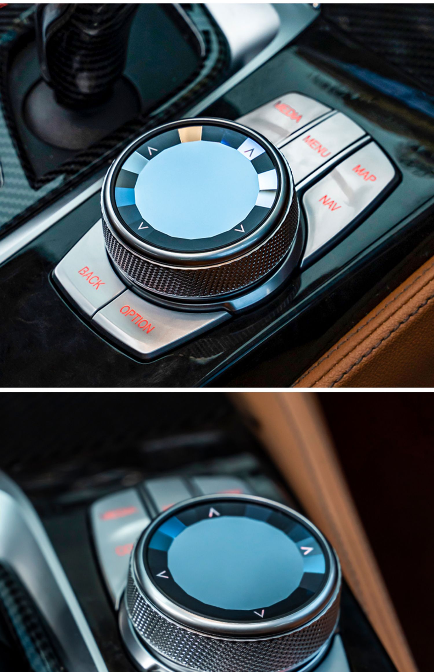 适用于适用宝马123457系x1x3x4x5x6水晶旋钮idrive多媒体大旋钮贴nbt