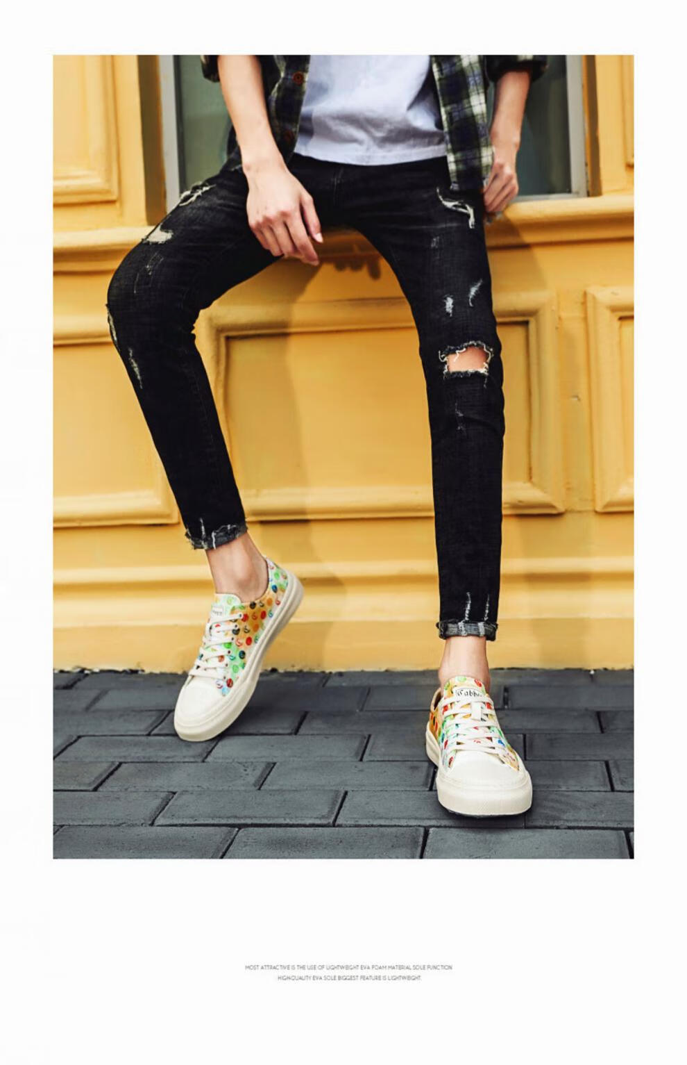 cabbeen卡宾帆布鞋男鞋夏季男款透气涂鸦鞋子男2022新款潮流布鞋男薄