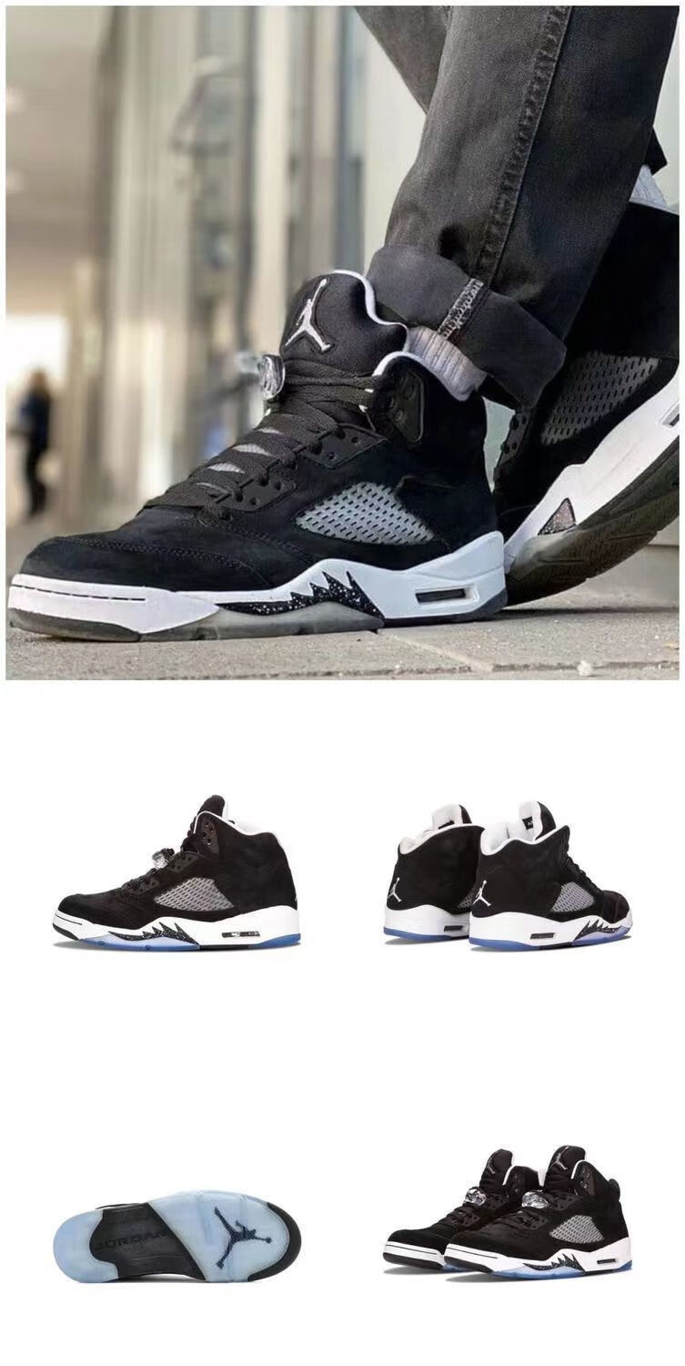 篮球鞋气垫鞋aj男女鞋黑白蝉翼冰蓝乔5大巴黎流川枫郭艾伦 白粉红 aj5