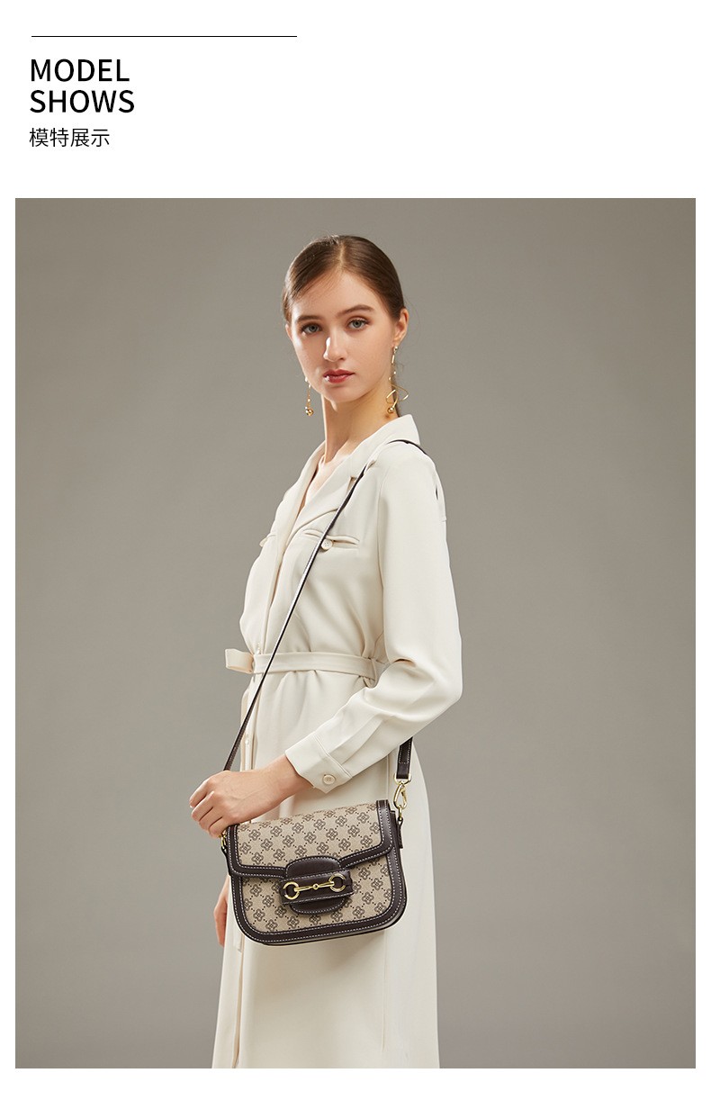 emmabrown包包女包单肩斜跨女马衔扣复古时尚马鞍包送女友情人老婆