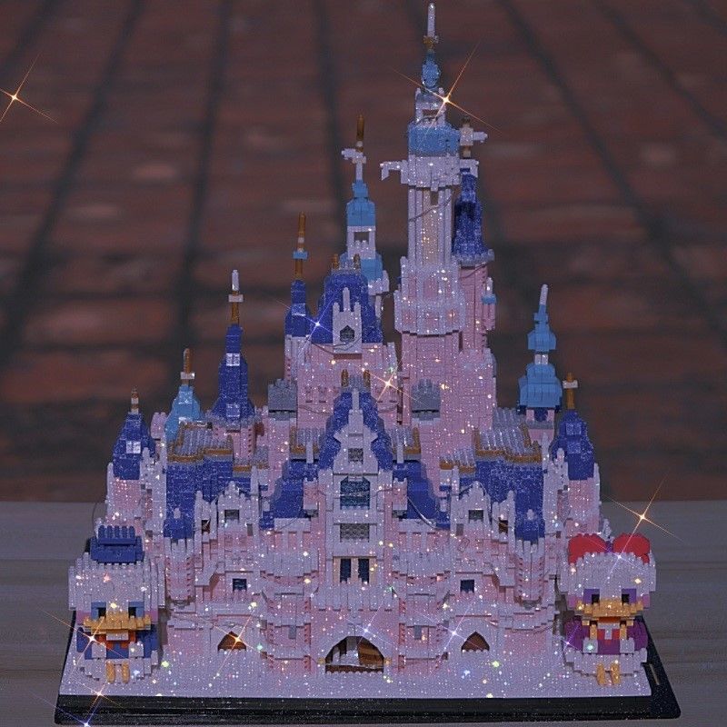 城堡同款拼装玩具高难度巨大型乐高雪景花园迪士尼城堡积木情人节礼