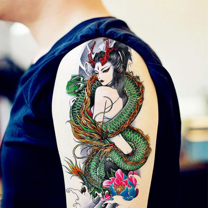 龙姬纹身图 手臂图片