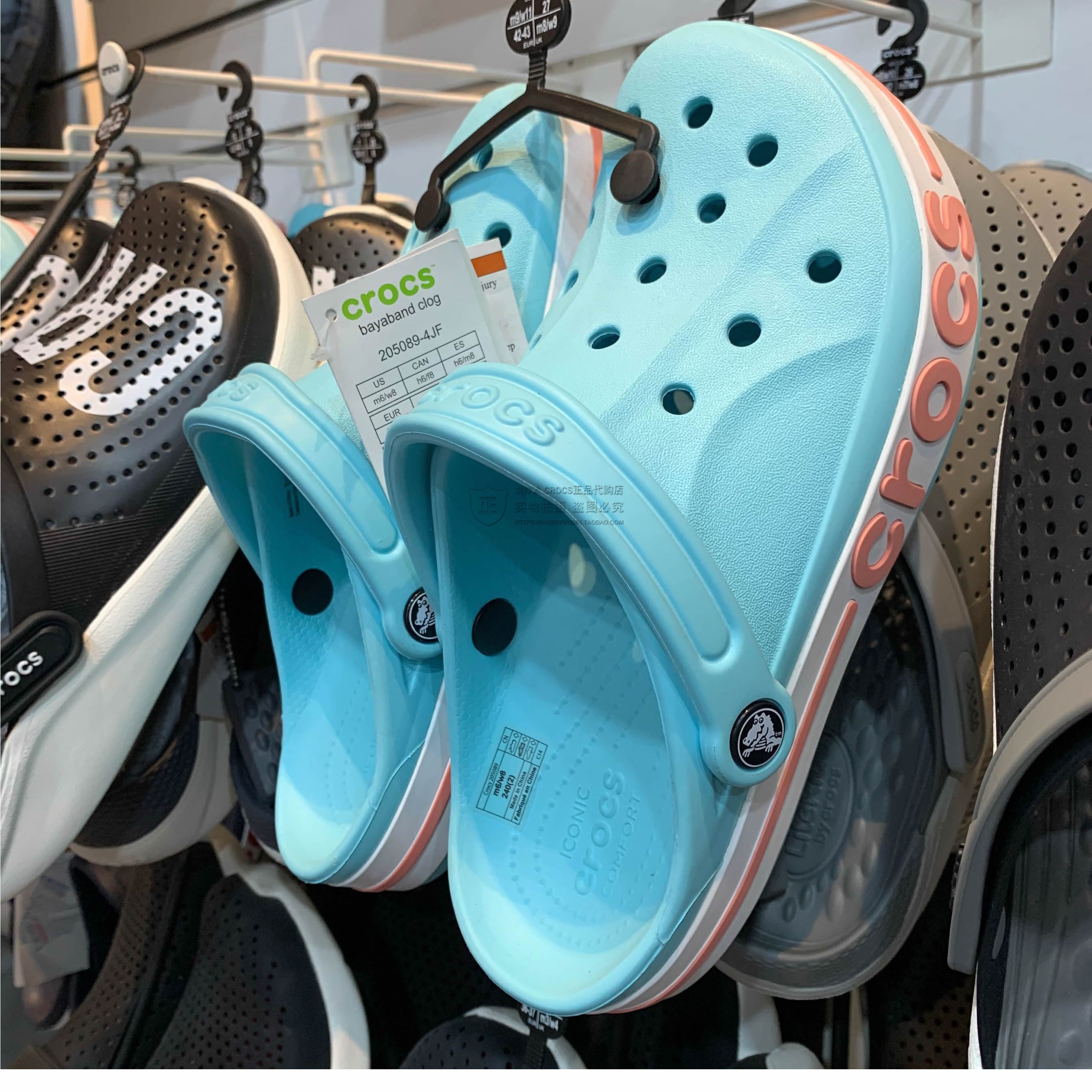 crocs商场同款crocs洞洞鞋男女贝雅卡骆班防滑女凉鞋沙滩鞋凉拖鞋