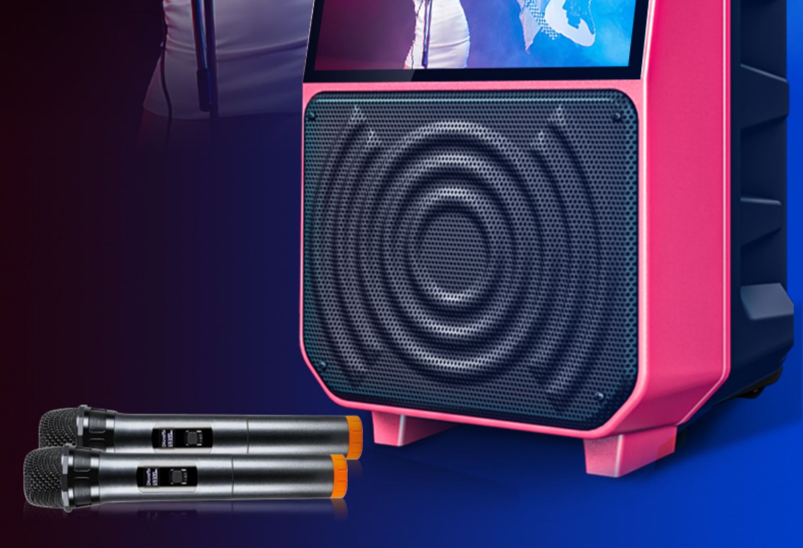 新科shinco广场舞音响带显示屏幕大屏视频播放器无线话筒拉杆户外家用