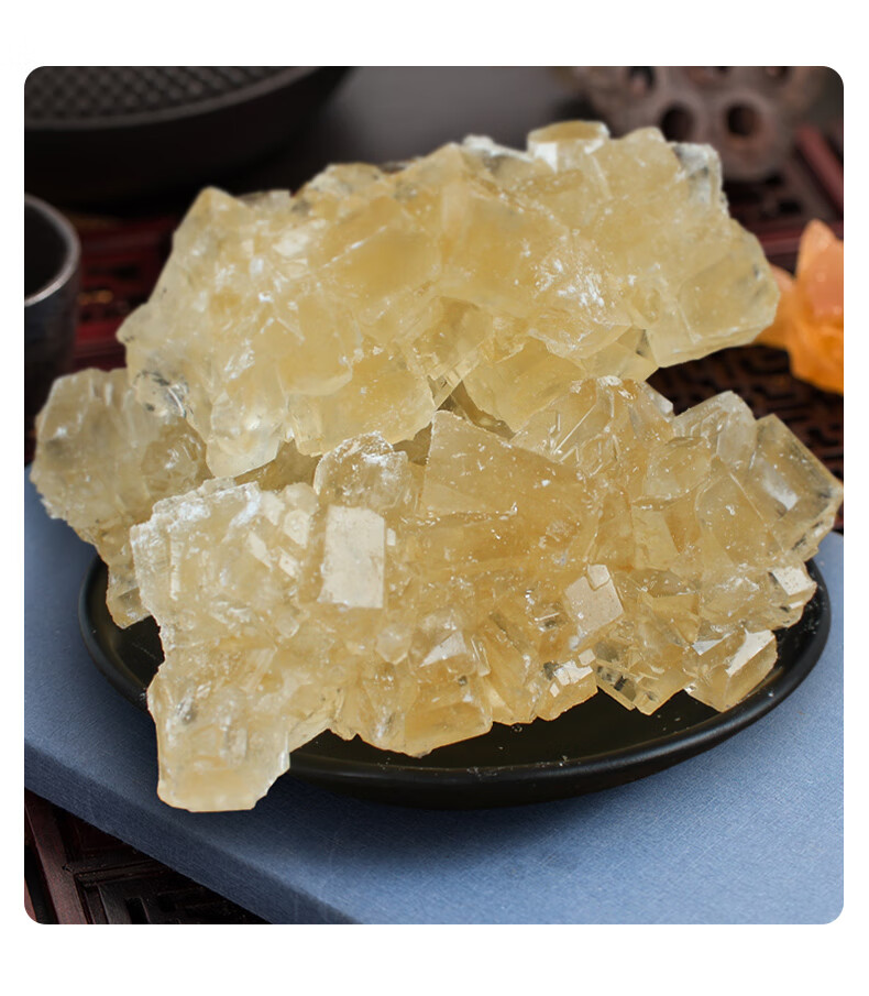 菊花梨汁冰糖多晶老冰糖甘蔗黄冰糖土冰糖散装大块泡茶调味冰糖块2斤