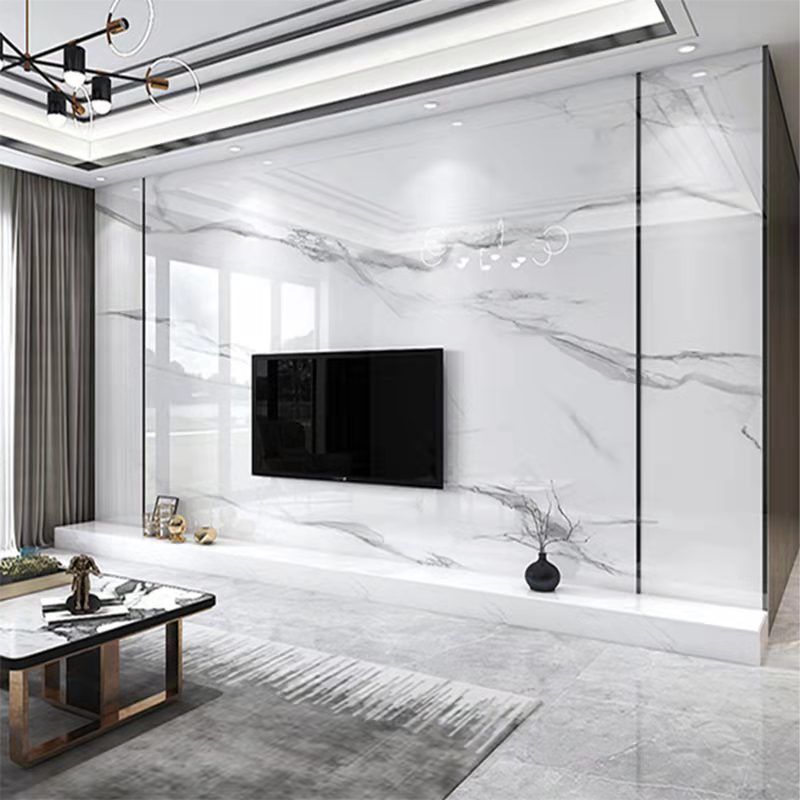 竹木纤维集成墙板电视背景墙无缝仿大理石现代客厅卧室定制护墙板 01