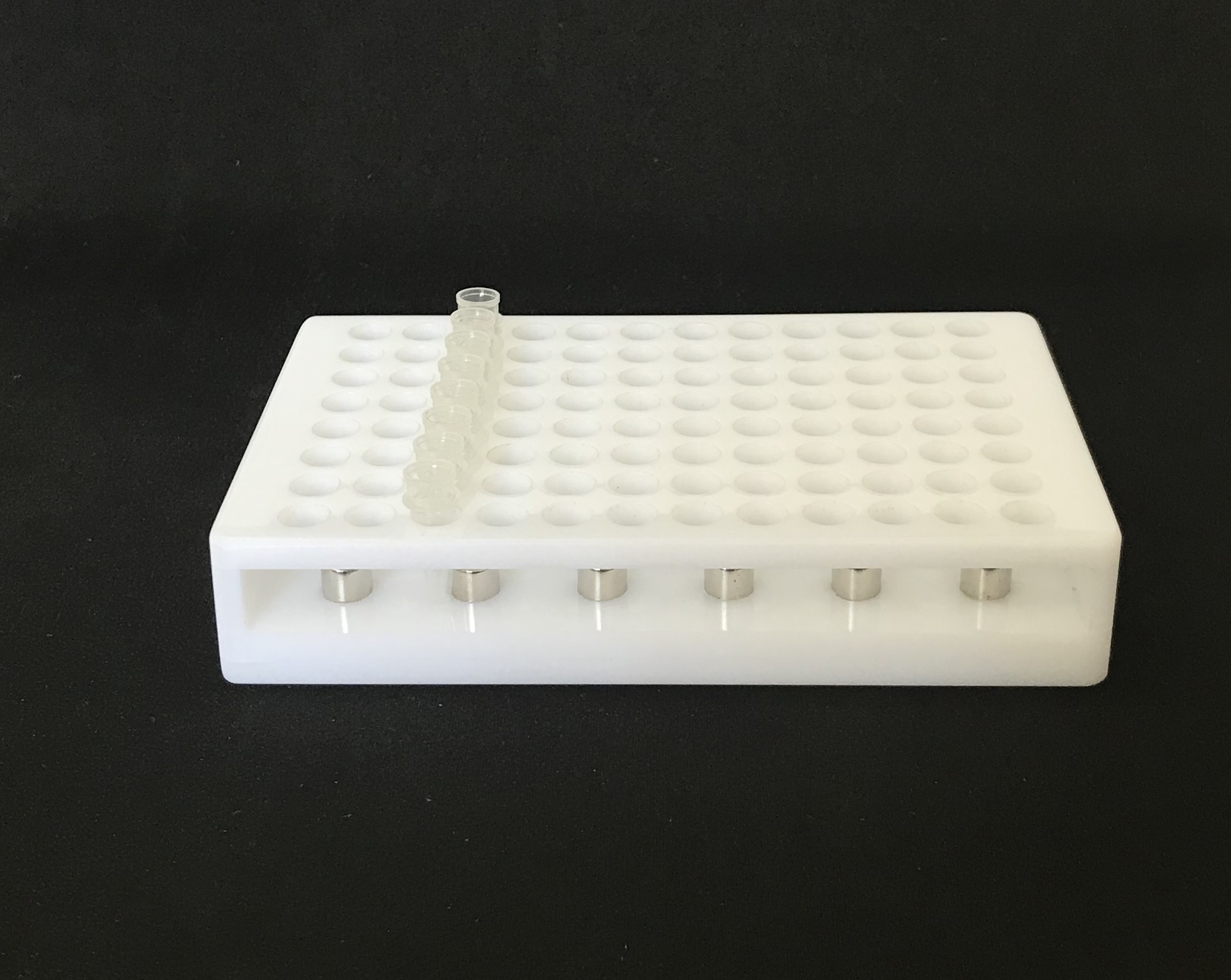 霜魄96孔板磁力架 磁架 磁分离架 生物磁珠实验磁力架 铝合金磁分选架
