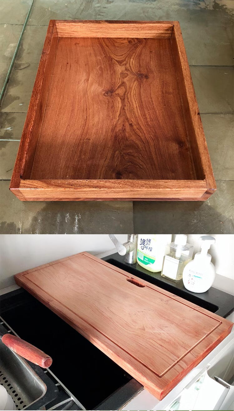 6015红木菜板砧板水槽整木菜板砧板尺寸高脚家用厨房防霉防裂实木