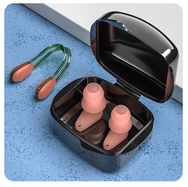 诺迪尼游泳耳机耳塞儿童 游泳耳塞男女洗澡耳朵防进水防丢失鼻夹套装